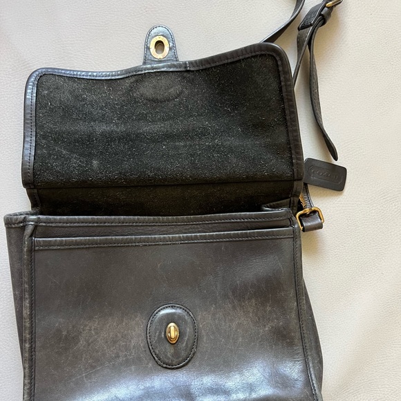 Vintage Coach Black Leather Saddlebag - Picture 6 of 10